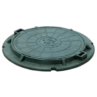 Люк полимер-песчаный легкий малогабаритный 15 кН (ЗЕЛЕНЫЙ)