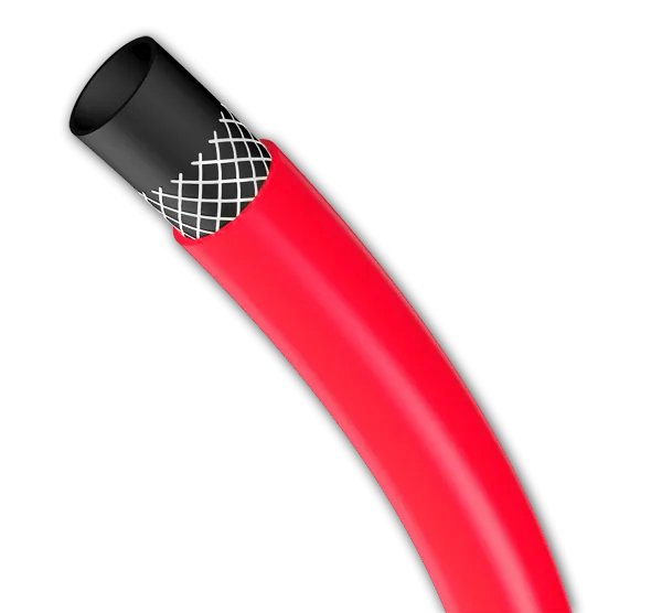 Шланг ПВХ поливочный армированный Родничок-Люкс 5/8" 20м (красный)