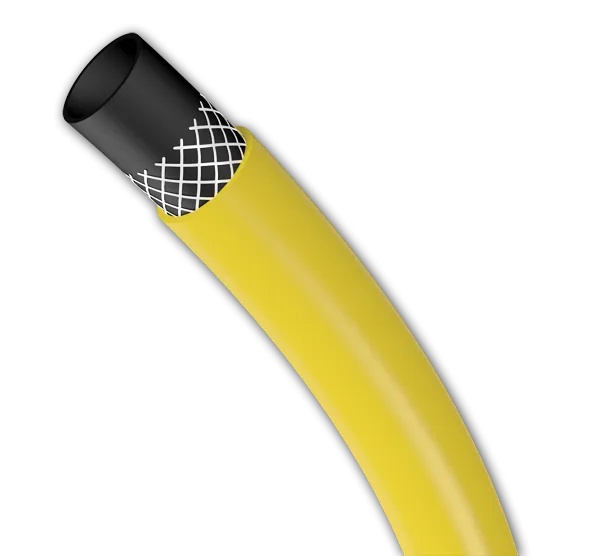 Шланг ПВХ поливочный армированный Родничок 5/8" 30м (желтый)